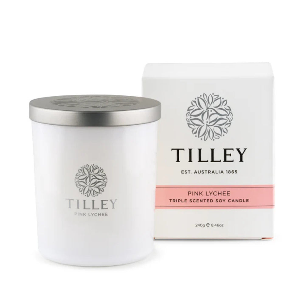Tilley Pnk Lychee Soy Candle 240g / 45 hour